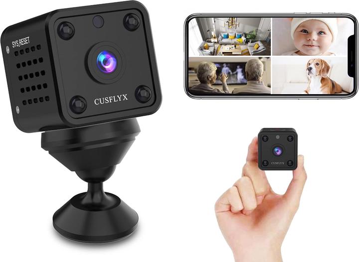 Actual product image Cusflyx 1080P Cloud WiFi Mini Camera (1920 x 1080 Pixels)
