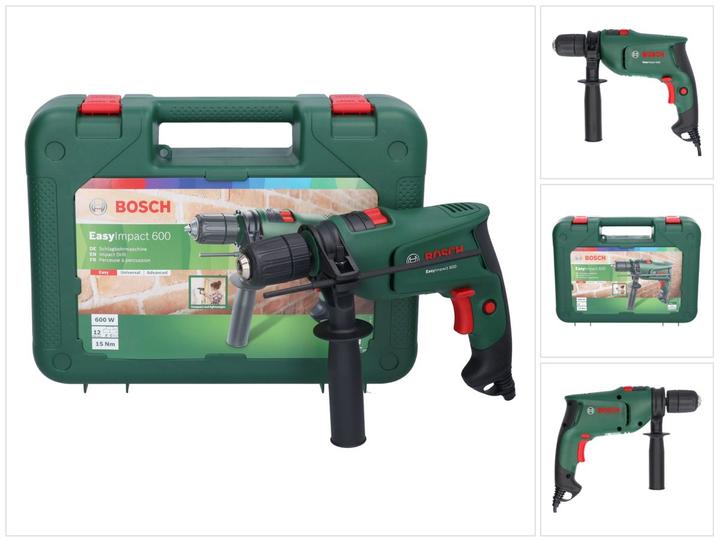 Bosch Home & Garden Schlagbohrmaschine EasyImpact 600 mit Tragekoffer (Netzbetrieb)