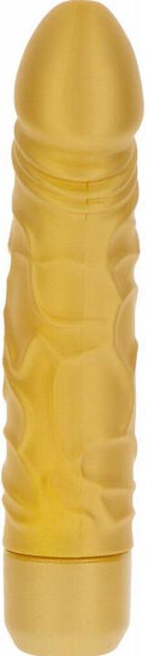 Actual product image ToyJoy Will They Be Real? Gold Thick Original Vibrator Gold