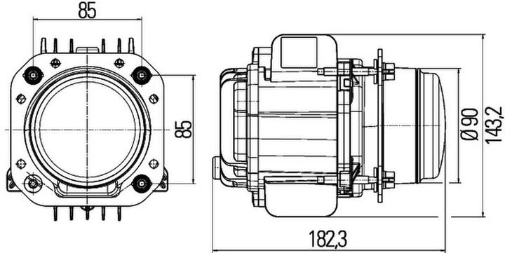 Actual product image Hella Headlights DE LED for HYMER