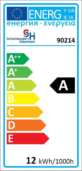 Label énergétique Scharnberger+Hasenbein Projecteur d'affichage à LED Scharnberg 6000K 115x85x100mm 90214