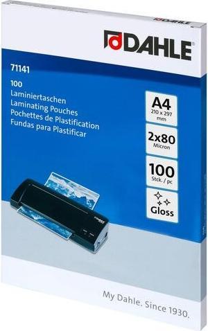 Productafbeelding Dahle Lamineerhoezen A4 160mi 100s 213x303mm/2x80micron/verpakking van 100 (A4, 100 Stuk, 80 µm)