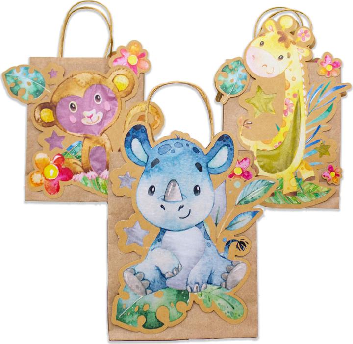 Produktbild Papierdrachen 3 Kinderlaternen Wildtiere/Afrika - Set 8