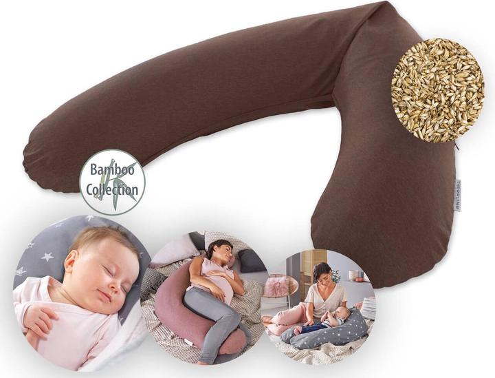Actual product image Theraline Nursing Pillow "The Original" with Spelt Filling incl. Cover 190 cm (190 cm)