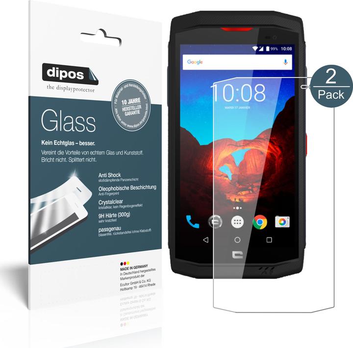 Produktbild Dipos Displayschutz Anti-Shock (2 Stück, Crosscall Trekker-X3)