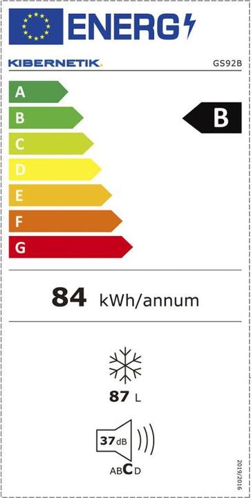 Energie-Label Kibernetik B9470GS92 (Freistehend, 87 l)