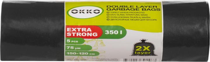 Actual product image Okko WASTE BAGS GREEN/BLACK 350L 5PCS 75MY