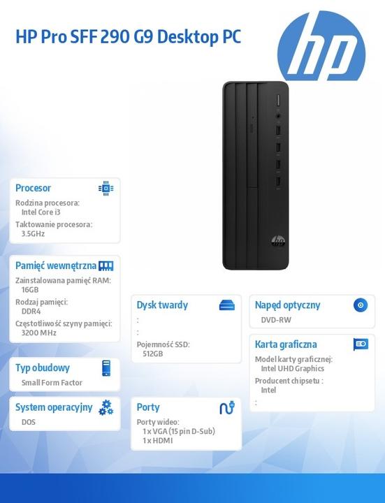 Produktbild HP 290 G9 (Intel Core i3-14100, 16 GB, 512 GB)
