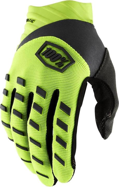 Actual product image 100% Gants Airmatic Youth fluo jaune-noir KL (L)