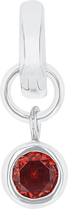 Actual product image Amor charms for ladies, 925 Sterling silver, zirconia synth. | January (Silver 925)