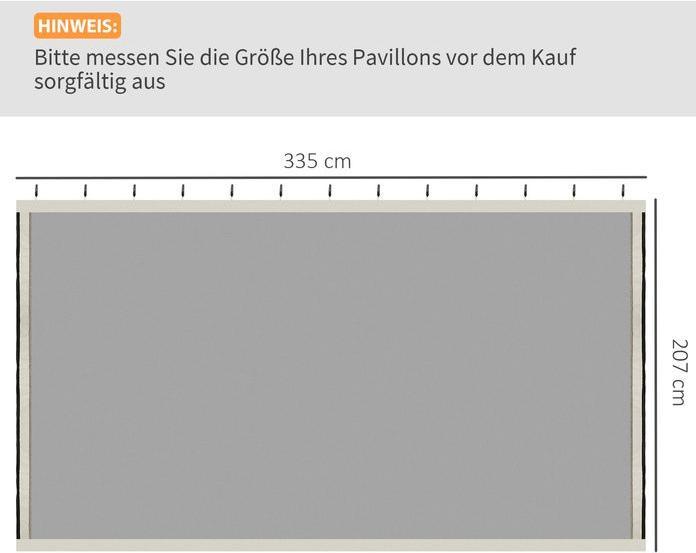 Produktbild Swisshandel24 Moskitonetz für Pavillon (352 cm, 207 cm)