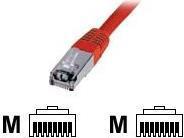 Actual product image Digitus CAT 5e SF-UTP patch cable Cu PVC AWG 26/7 length 10 m color red (SF/UTP, CAT5e, 10 m)