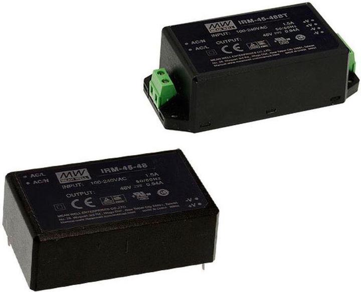 Produktbild MeanWell MEAN WELL IRM-45-24 Netzteil 45 W Schwarz (IRM-45-24)