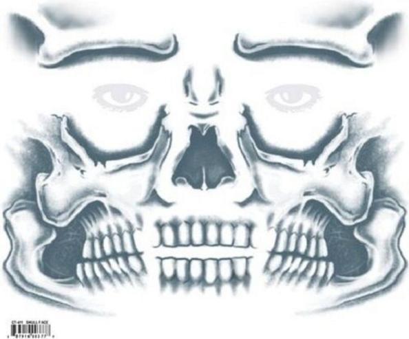 Actual product image Chaks Adhesive tattoo skull face zombie boy
