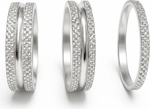 NG Sports Knurlee Spacer Set, 1 1/8"/28.6, 1x10mm/1x5mm/1x2.5mm, toaster chrome silver