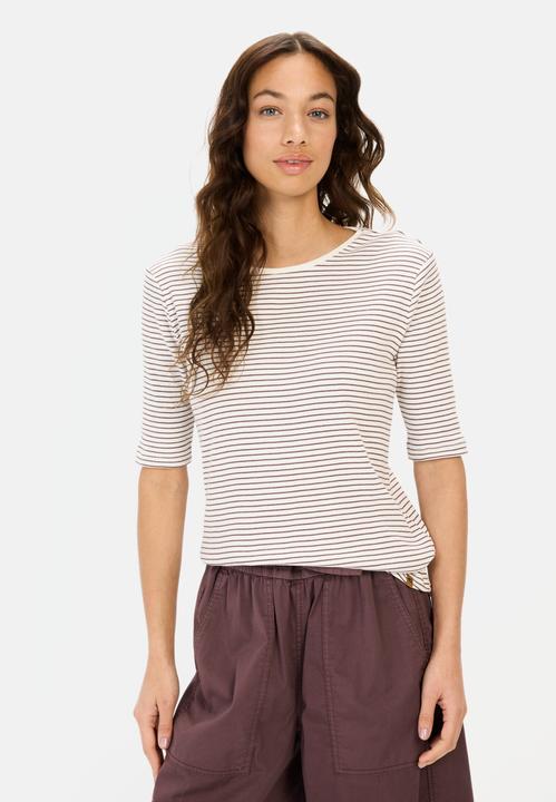 Produktbild Camel Active Gestreiftes Rundhals T-Shirt aus reiner Baumwolle (S)