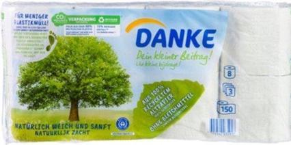 Immagine prodotto Danke Carta igienica 3 veli 8 rotoli (8 x)