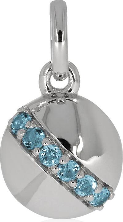 Xen Anhänger mit 6 Swiss Blue Topase ca. 0,30 ct. rhodiniert (925 Sterling Silber)