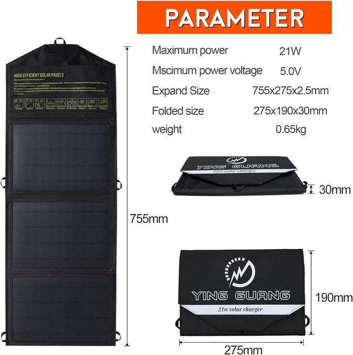 Produktbild Yingguang Solar-Ladegerät (21 W)