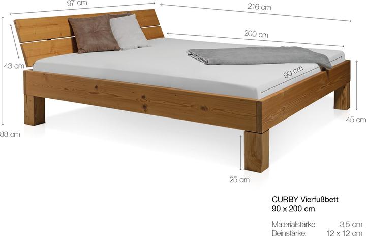 Produktbild Möbel-Eins Curby (90 x 200 cm)