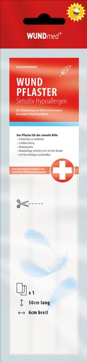 Actual product image Wundmed Wund-Pflaster 0,5 m x 6 cm weiss Sensitive