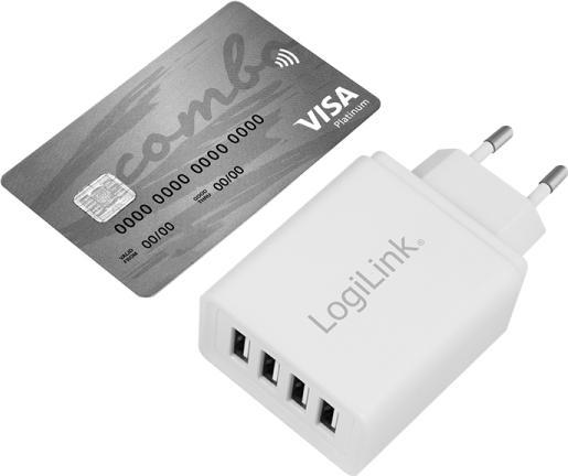 Produktbild LogiLink USB Steckdosenadapter (24 W)