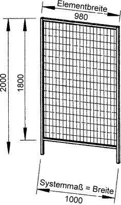 Image du produit TTS Schiebtür Maschinenschutzgitter B2480xH2000 mm RAL 1018