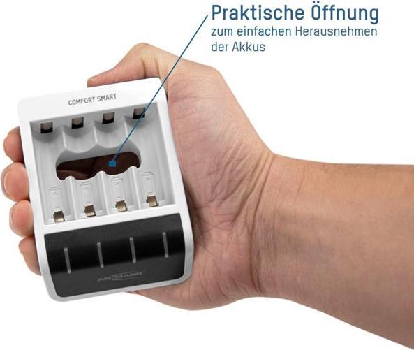 Produktbild Ansmann Comfort Smart Ladegerät (1 Stk., AAA, AA, 800 mAh, Akku)