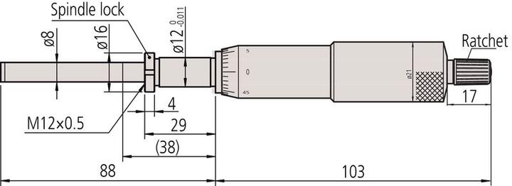 Produktbild Mitutoyo Einbaumessschraube 151-255 (Metrisch)