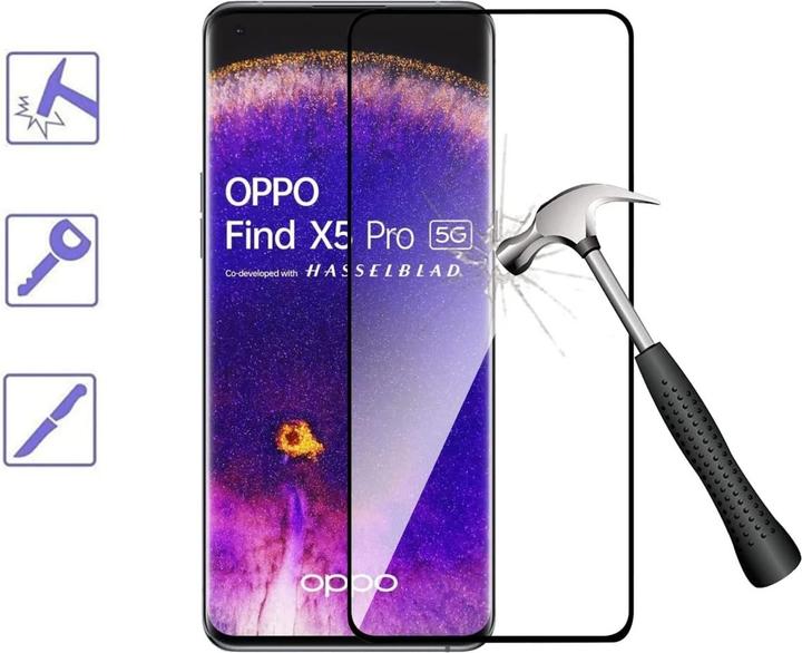 Image du produit Screenguard Oppo Find X5 Pro Full Screen Protection en verre blindé 2.5D 9H (1 pièce(s), Oppo Find X5 Pro)
