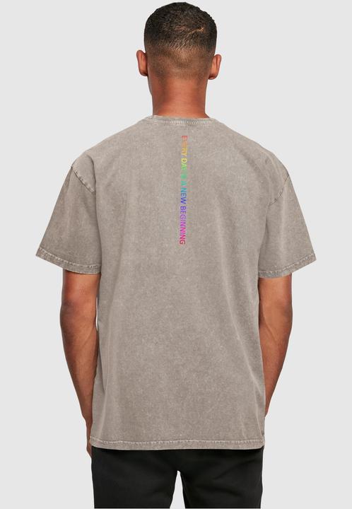 Image du produit Merchcode Hope Rainbow Acid Washed Heavy Oversized Tee - 112853 (XL)
