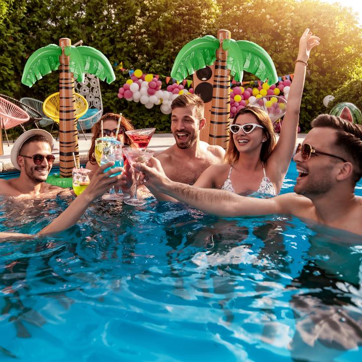 Produktbild Relaxdays 3x aufblasbare Palme