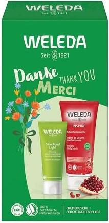 Produktbild Weleda Bio Dankeschön Geschenkset - Naturkosmetik Geschenkbox mit Inspire Granatapfel Duschgel & Ski (Körperpflegeset)