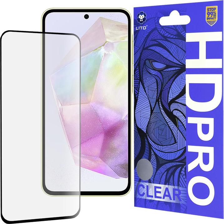 Actual product image Lito - HD Pro Clear - Samsung Galaxy A35 5G - Black (1 Piece, Samsung Galaxy A35)