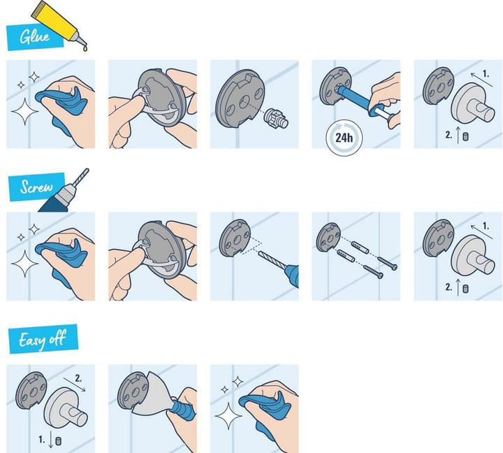 Produktbild Grohe Start Cosmopolitan QuickFix Toilettenbürstengarnitur, klebbar, chrom