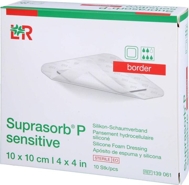 Actual product image Suprasorb P sensitive border 10x10cm (10 x)