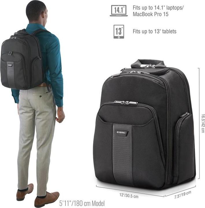 Immagine prodotto Everki Versa Backpack EKP127B Zaino per notebook adatto al massimo 358 (21 l)