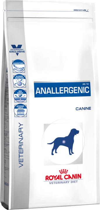 Produktbild Royal Canin Anallergenic, Adult, Riese (=45 kg), Gross (26-44 kg), Mittelgross (11-25 kg), Klein (5-10 (Adult, 8000 g)