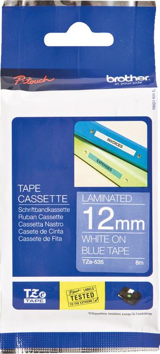 Brother Tze-535 (1.20 cm, Bianco, Blu)