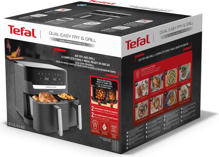 Produktbild Tefal Dual Easy Fry & Grill EY905B - Heteluchtfriteuse - 2700W - 8,3L