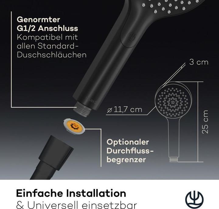 Produktbild Kludi X3 Duschkopf (1 Strahlarten, 15 l/min)