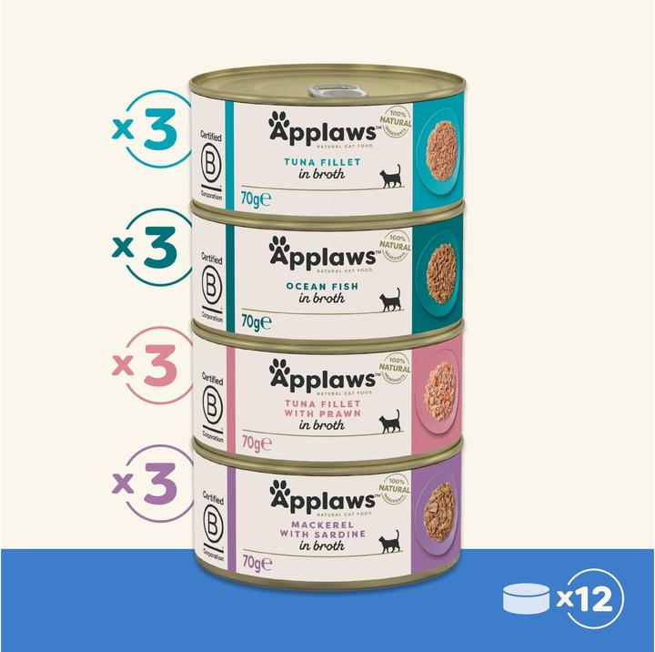 Actual product image Applaws Fish Multipack (Adult, 12 pcs., 840 g)