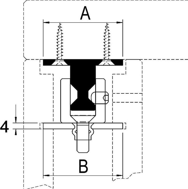 Actual product image Meyer FIXISSIMO table base fixings
