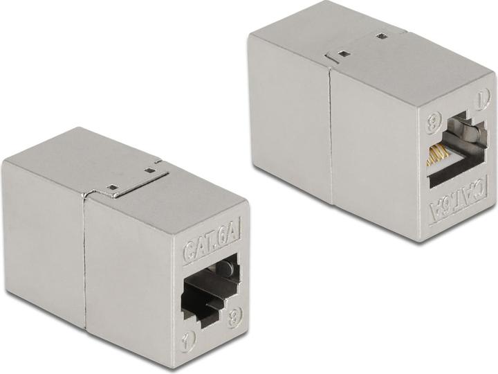 Delock Adapter RJ45 Buchse zu RJ45 Buchse Cat.6A Metall (Netzwerk Kupplung)