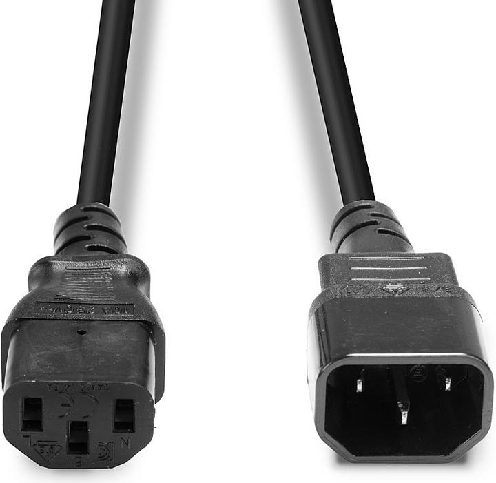 Actual product image Lindy IEC power cable C14 to IEC C13 (1 m)