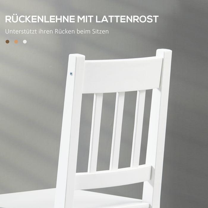 Produktbild Swisshandel24 Esszimmerstuhl 4er Set, Kiefer, Weiss
