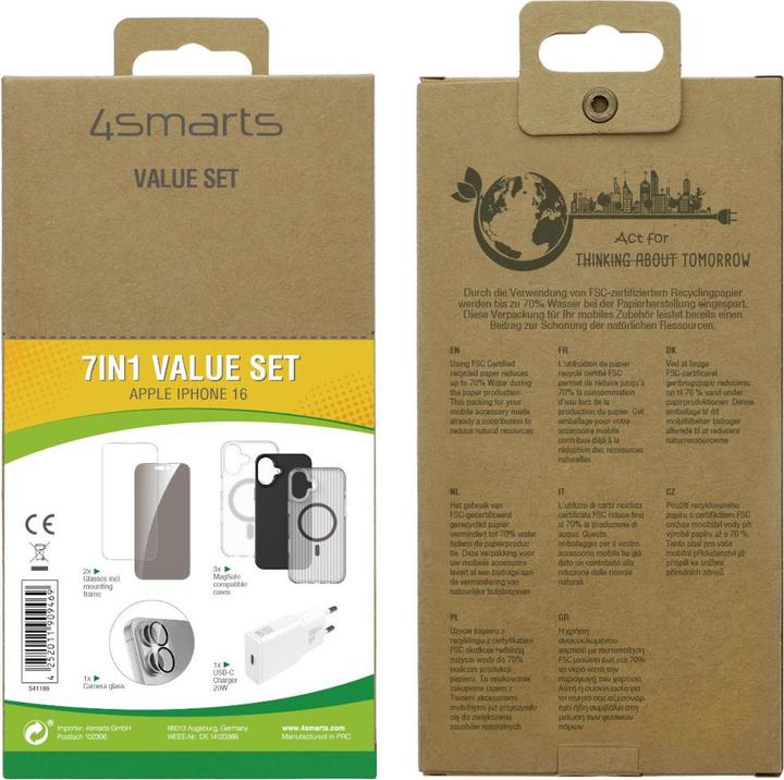 Productafbeelding 4smarts 7 in 1 Waarde Set (1 Stuk, Apple iPhone 16)
