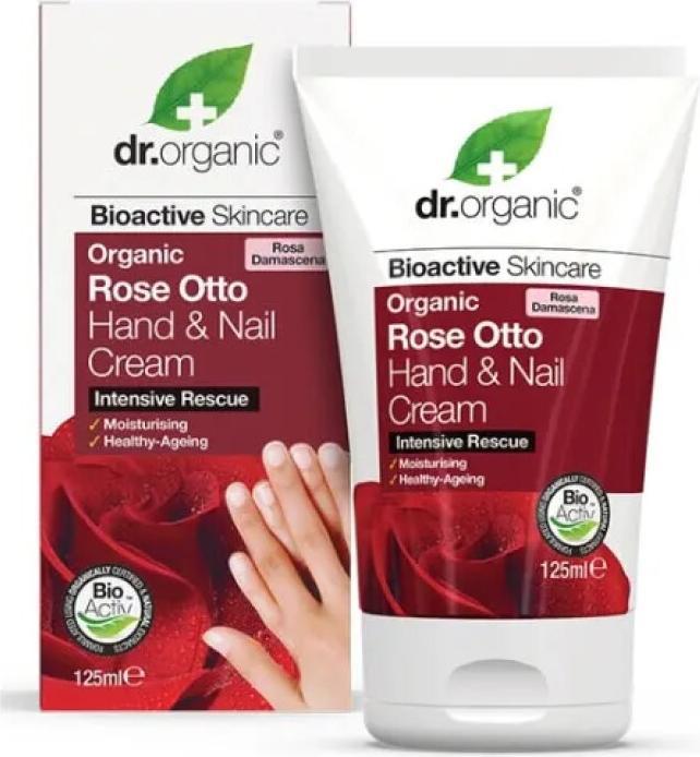Produktbild Dr. Organic Rose Otto Hand & Nagel Creme Feuchtigkeitsspendend Wiederherstellend 125ml (125 ml)