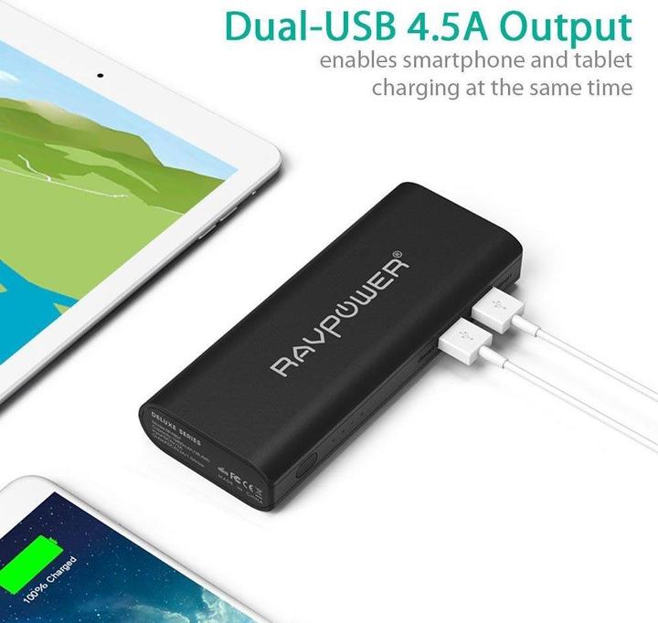 Actual product image RAVPower RP-PB07 Element Series Portable External Battery Pack (10400 mAh, 38.48 Wh)