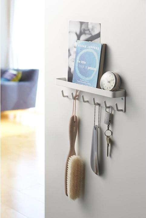 Actual product image Yamazaki Magnetic key rack with SMART shelf